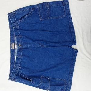 Scandia Woods Blue Denim Cargo Shorts Size 50 100% Cotton